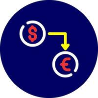 moneda intercambiar creativo icono diseño vector