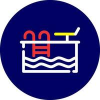 diseño de icono creativo de piscina vector