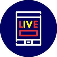 Live Stream Creative Icon Design vector
