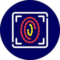 Fingerprint Scan Creative Icon Design vector