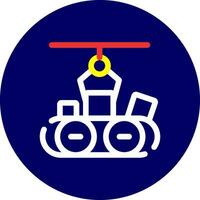 Conveyor Robot Creative Icon Design vector