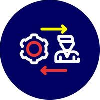 Machine to Person Creative Icon Design vector