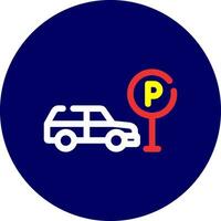 Taxi Parking Creative Icon Design vector