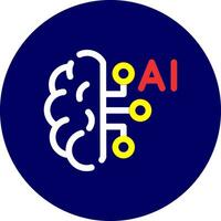 Artificial Intelligence Creative Icon Design vector