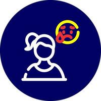 Crying Creative Icon Design vector