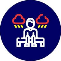 Loneliness Creative Icon Design vector