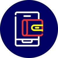 Mobile Wallet Creative Icon Design vector