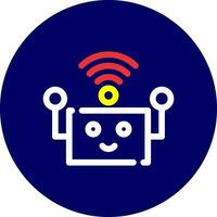 Robot Assistant Creative Icon Design vector