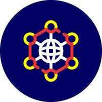 Neural Network Creative Icon Design vector