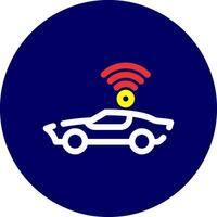 Self Driving Vehicle Creative Icon Design vector