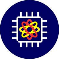 Quantum Computer Creative Icon Design vector