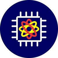 Quantum Computer Creative Icon Design vector