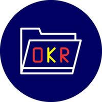 Okr Folder Creative Icon Design vector