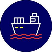 Cargo Ship Creative Icon Design vector