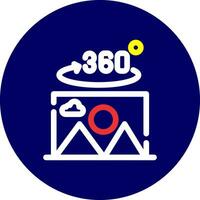 360 Degree Photo Creative Icon Design vector