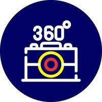 360 Camera Creative Icon Design vector