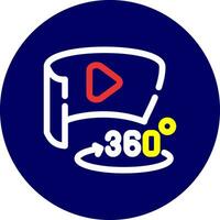 360 Degree Video Creative Icon Design vector