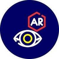 Ar Contact Lens Creative Icon Design vector