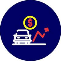 Car Loan Rates Creative Icon Design vector