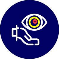 primario ojo cuidado creativo icono diseño vector
