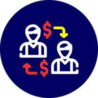 P2P Lending Creative Icon Design vector