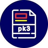 pk3 creativo icono diseño vector