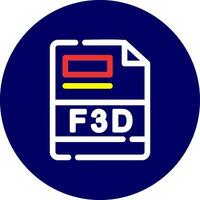 F3D Creative Icon Design vector