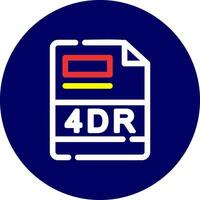 4DR Creative Icon Design vector