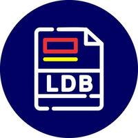 ldb creativo icono diseño vector