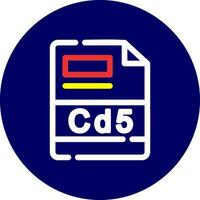 cd5 creativo icono diseño vector