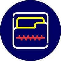 Zip Folder Creative Icon Design vector