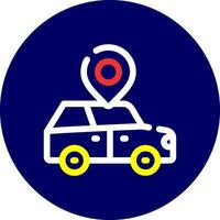 Car Location Creative Icon Design vector