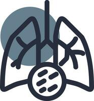 Lung Cancer Creative Icon Design vector