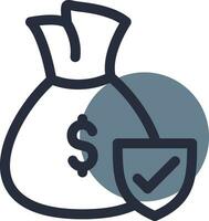 Money protection Creative Icon Design vector