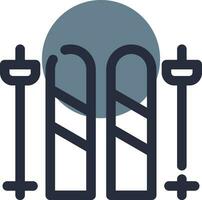 Skis Creative Icon Design vector