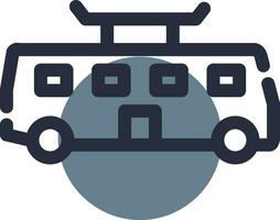 Tramcar Creative Icon Design vector