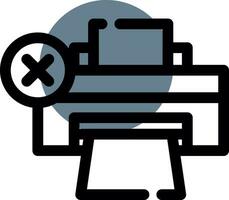 Printer Error Creative Icon Design vector