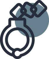 Handcuffs Creative Icon Design vector