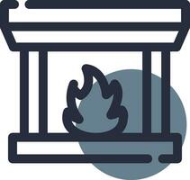 Fireplace Creative Icon Design vector