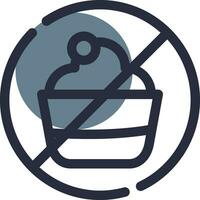 No Sweets Creative Icon Design vector