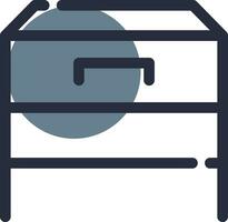 Bedside Table Creative Icon Design vector