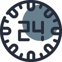 24 Hours Creative Icon Design vector