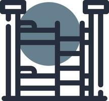 Bunk Bed Creative Icon Design vector