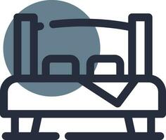 Double Bed Creative Icon Design vector