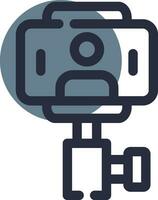 Selfie Stick Creative Icon Design vector