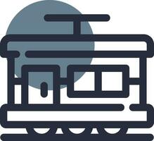 Tram Creative Icon Design vector