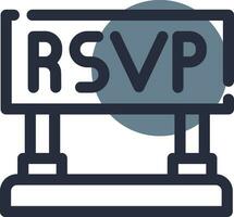 diseño de icono creativo rsvp vector