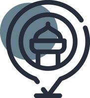 Mosque Pin Creative Icon Design vector
