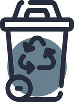 Recycling Bin Creative Icon Design vector