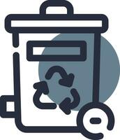 Trash Bin Creative Icon Design vector